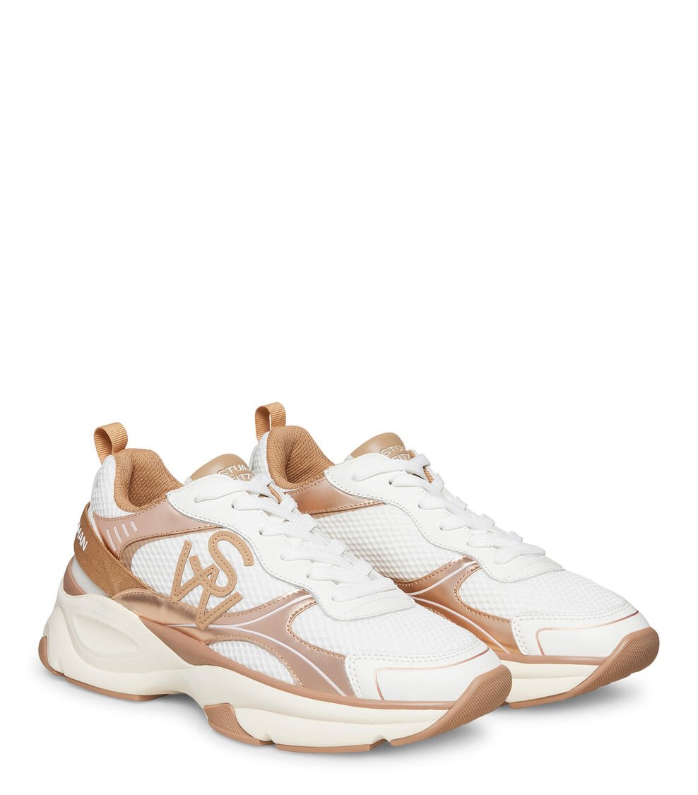 Stuart Weitzman SW TRAINER en BLANCO/TABACO de Mujer | Stuart Weitzman® Liquidación