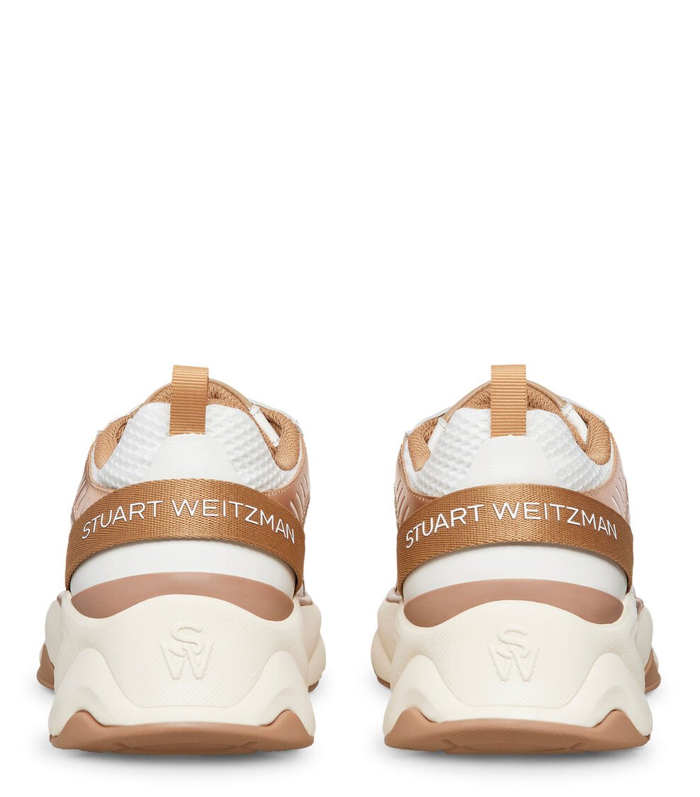 Stuart Weitzman SW TRAINER en BLANCO/TABACO de Mujer | Stuart Weitzman® Liquidación