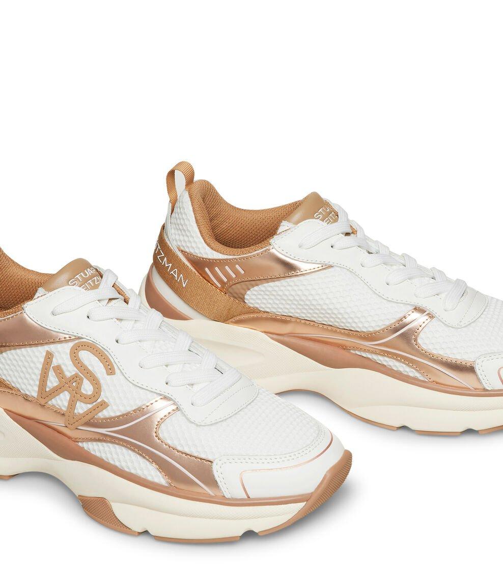 Stuart Weitzman SW TRAINER en BLANCO/TABACO de Mujer | Stuart Weitzman® Liquidación