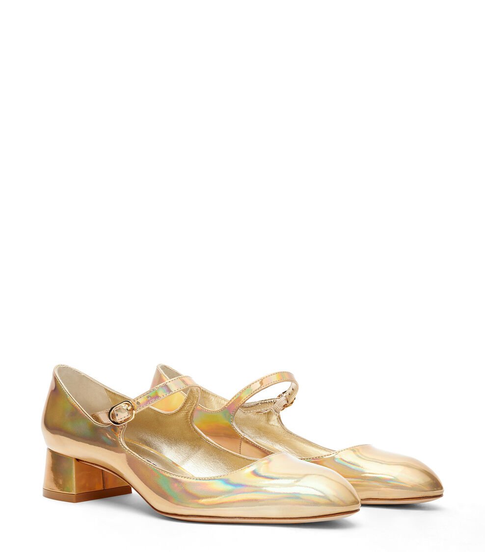 Stuart Weitzman VIVIENNE 35 MARY JANE en PLATINO de Mujer | Stuart Weitzman® Limitado a 3 días