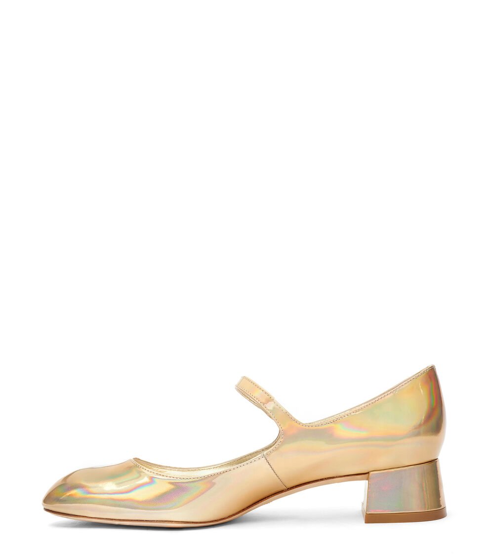 Stuart Weitzman VIVIENNE 35 MARY JANE en PLATINO de Mujer | Stuart Weitzman® Limitado a 3 días