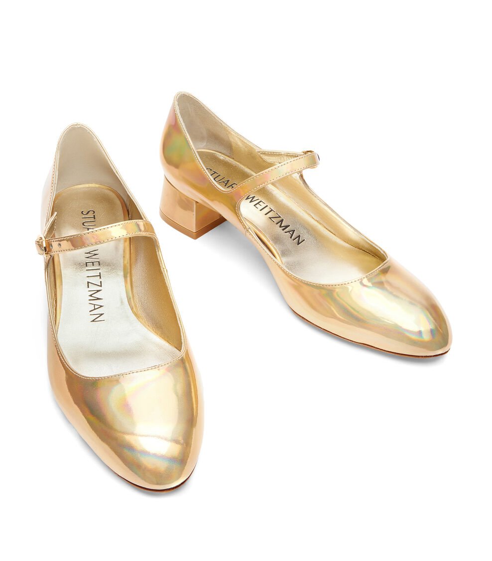 Stuart Weitzman VIVIENNE 35 MARY JANE en PLATINO de Mujer | Stuart Weitzman® Limitado a 3 días