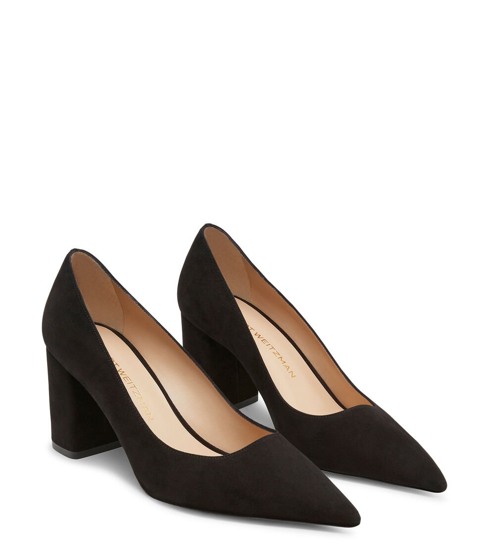 Stuart Weitzman STUART POWER 75 BLOCK PUMP en NEGRO de Mujer | Stuart Weitzman® En oferta