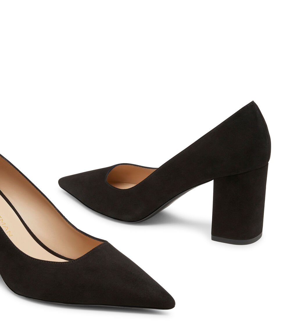 Stuart Weitzman STUART POWER 75 BLOCK PUMP en NEGRO de Mujer | Stuart Weitzman® En oferta