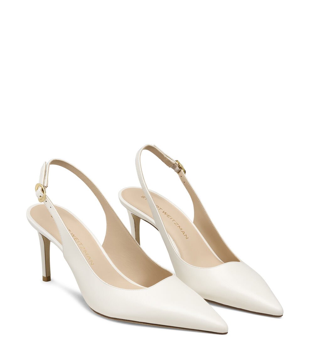 Stuart Weitzman STUART POWER SLINGBACK 75 en CREAM de Mujer | Stuart Weitzman® 2025