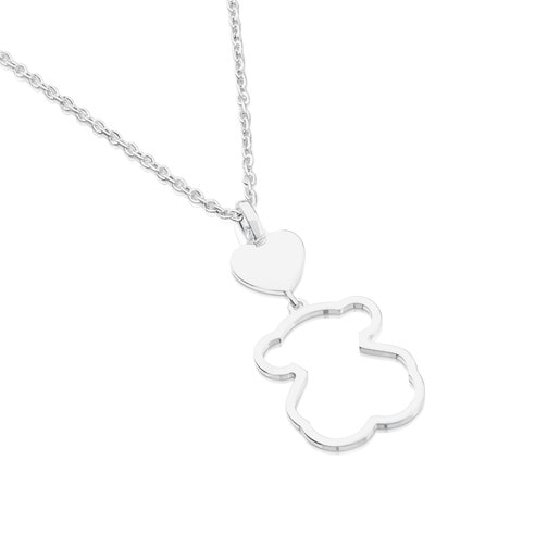 Tous Collar de plata motivo oso New Silueta Libre de impuestos