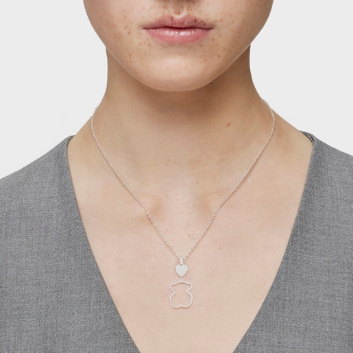 Tous Collar de plata motivo oso New Silueta Libre de impuestos