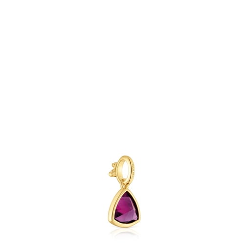 Tous Colgante pequeño con baño de oro 18 kt sobre plata y rodolita Medallions Outlet online