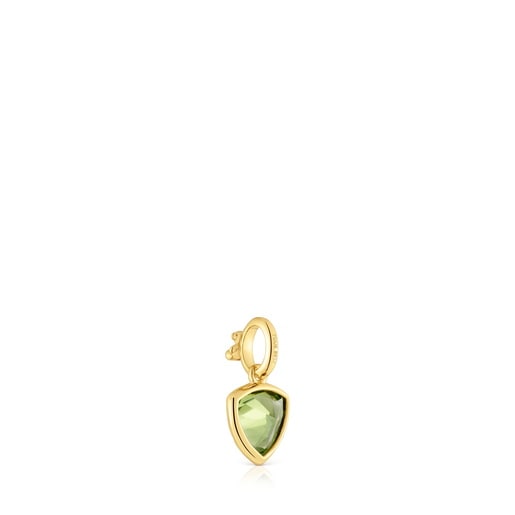 Tous Colgante pequeño con baño de oro 18 kt sobre plata y peridoto Medallions Ofertas