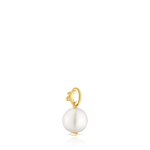 Tous Colgante pequeño con baño de oro 18 kt sobre plata y perla cultivada Medallions Rebajas online