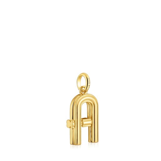 Tous Colgante mediano letra A con baño de oro 18 kt sobre plata Alphabet Oferta especial
