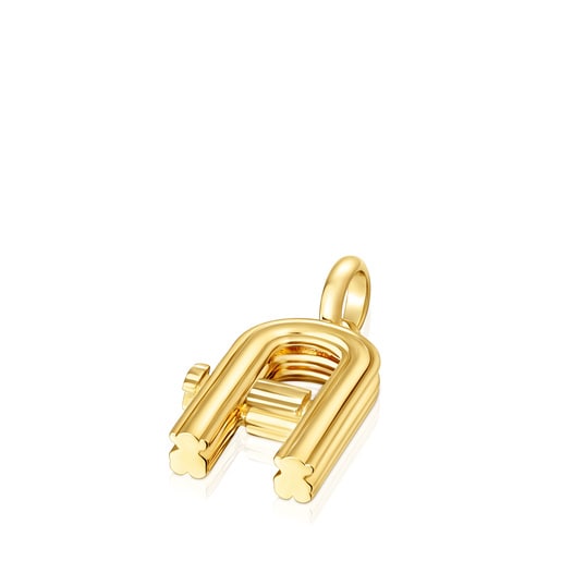 Tous Colgante mediano letra A con baño de oro 18 kt sobre plata Alphabet Oferta especial