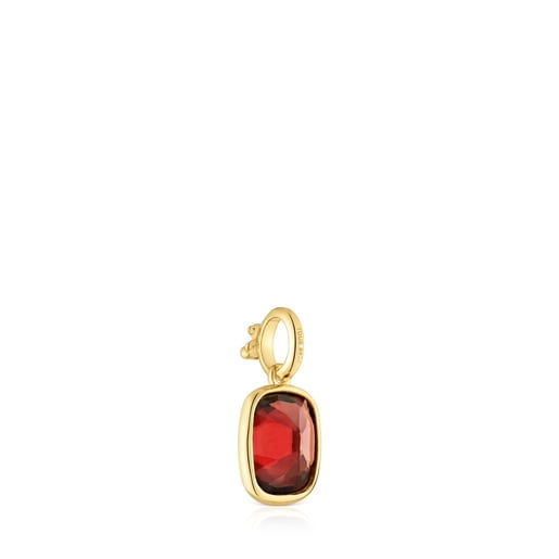 Tous Colgante pequeño con baño de oro 18 kt sobre plata y granate Medallions COMPRAR AHORA