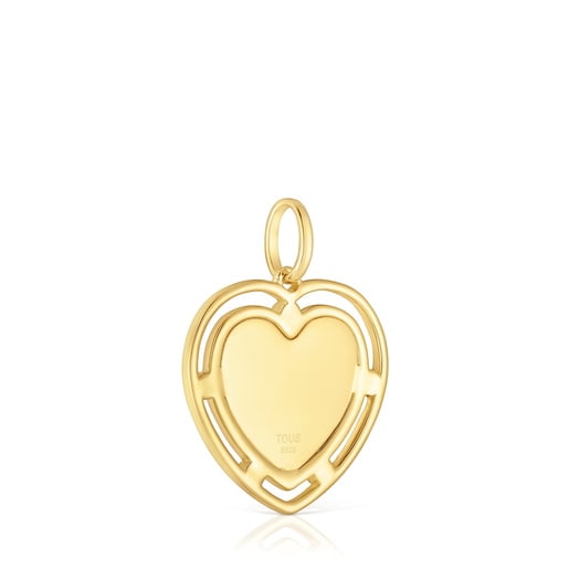 Tous Colgante corazón con baño de oro 18 kt sobre plata y topacios Medallions ÚLTIMAS EDICIONES