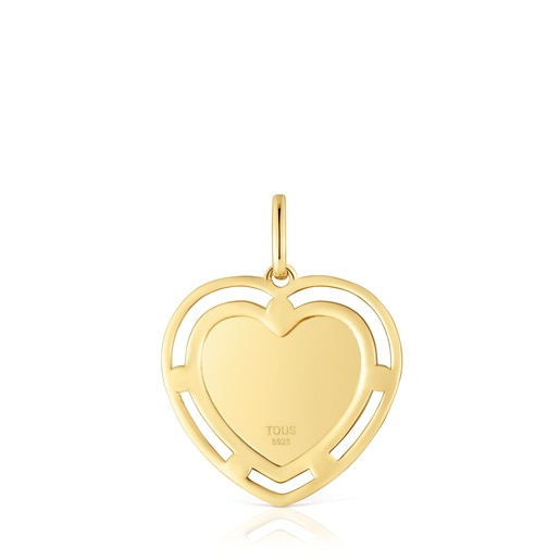 Tous Colgante corazón con baño de oro 18 kt sobre plata y topacios Medallions ÚLTIMAS EDICIONES