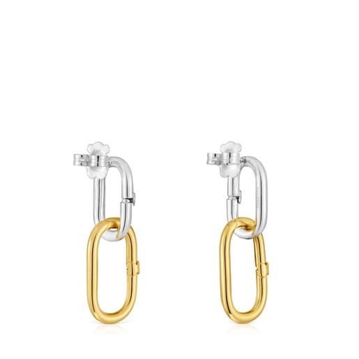 Tous Pendientes largos bicolor Hold Oval Último día