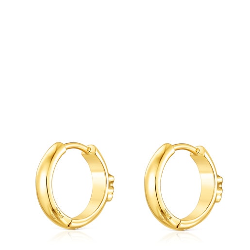 Tous Pendientes aro oso con baño de oro 18 kt sobre plata TOUS Basics Grandes descuentos
