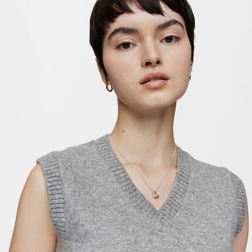 Tous Collar corto doble oso pequeño bicolor My Other Half Precios de Black Friday