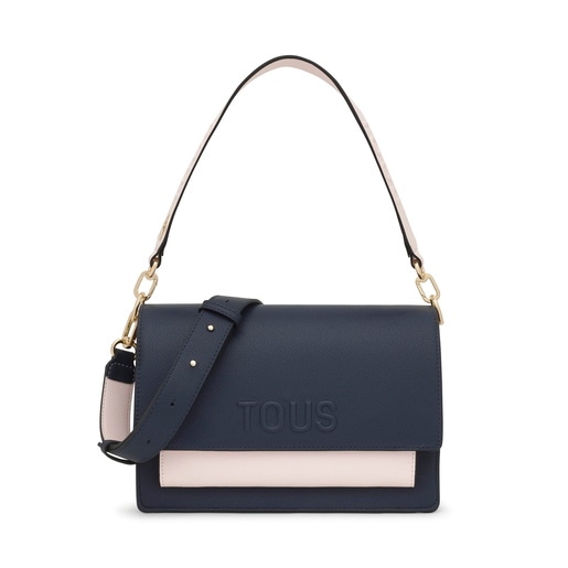 Tous Bandolera mediana azul y rosa Audree Saffiano Ofertas especiales