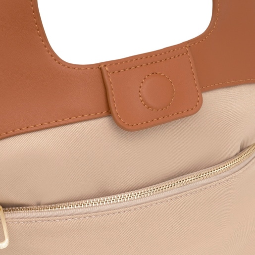 Tous Capazo mediano camel TOUS Lirio Rafia Rebajas
