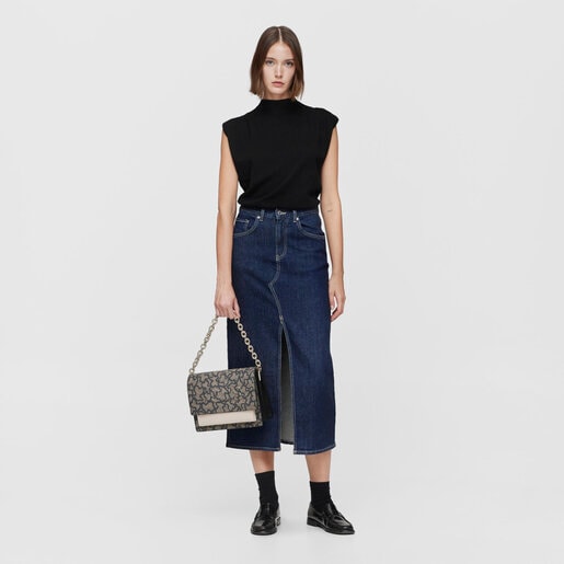 Tous Bandolera mediana Audree Chain negra Kaos Icon Gran oferta