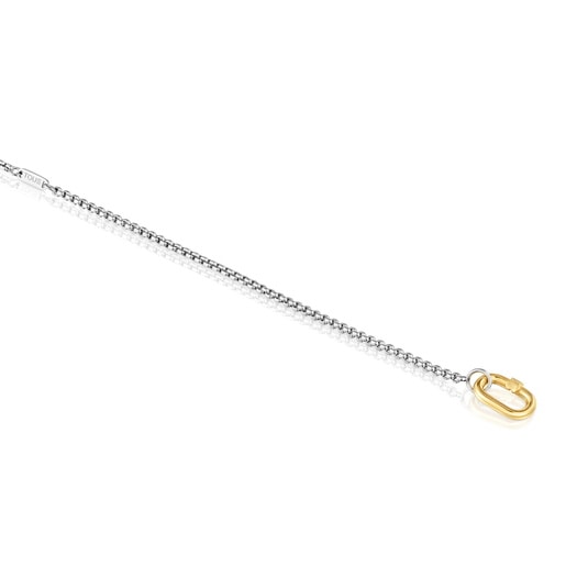 Tous Pulsera cadena de acero y anilla de oro Hold Oval Precio de fábrica