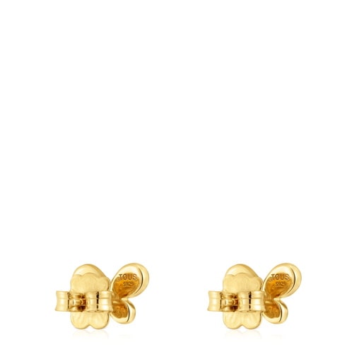 Tous Pendientes con baño de oro de 18 kt sobre plata y amatista Daisy Oferta exclusiva