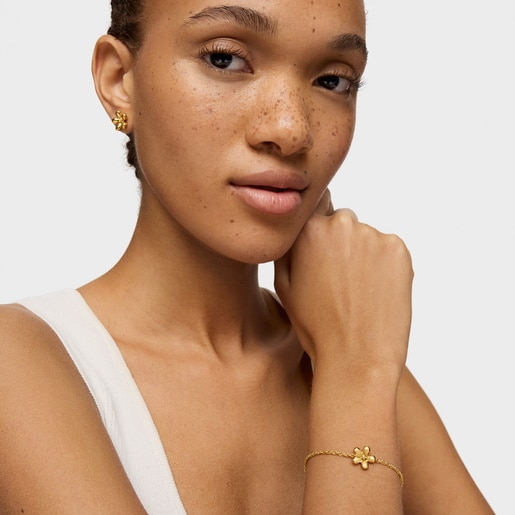 Tous Pulsera cadena con baño de oro de 18 kt sobre plata Daisy Ofertas de temporada
