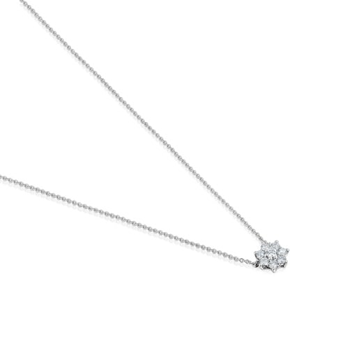 Tous Gargantilla de oro blanco y diamante Daisy Outlet online