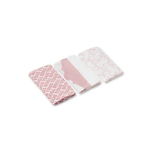 Tous Muselina pack de 3 MMuse rosa Rebajas baratas