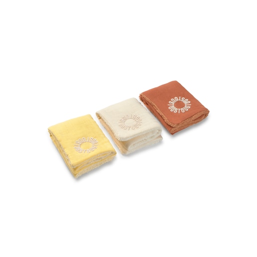 Tous Muselina pack de 3 con rizo Classic amarillo Ventas relámpago