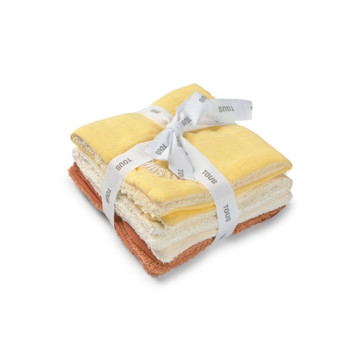 Tous Muselina pack de 3 con rizo Classic amarillo Ventas relámpago