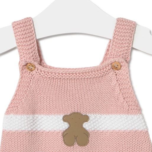 Tous Ranita de punto de bebé Tricot a rayas rosa Mejor oferta
