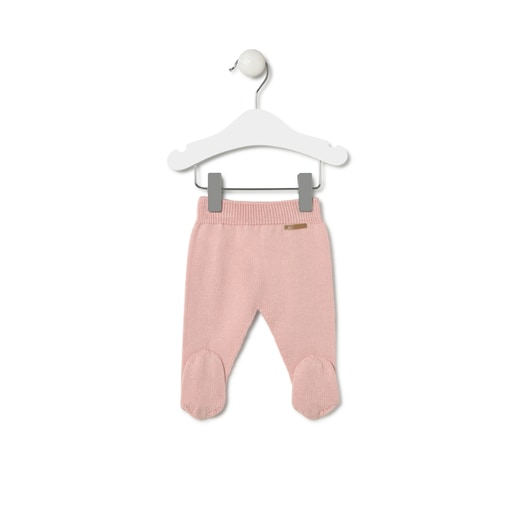 Tous Conjunto de punto de bebé Tricot a rayas rosa Oferta especial
