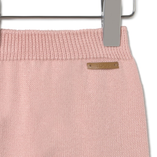 Tous Conjunto de punto de bebé Tricot a rayas rosa Oferta especial