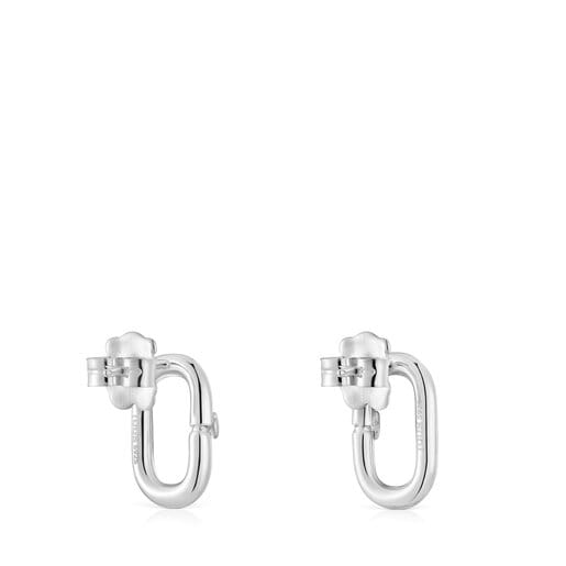 Tous Pendientes pequeños de plata Hold Oval En oferta