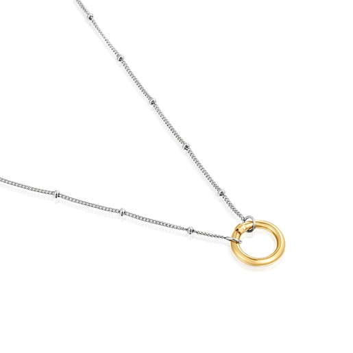 Tous Collar corto de acero y anilla de oro Hold Oferta exclusiva