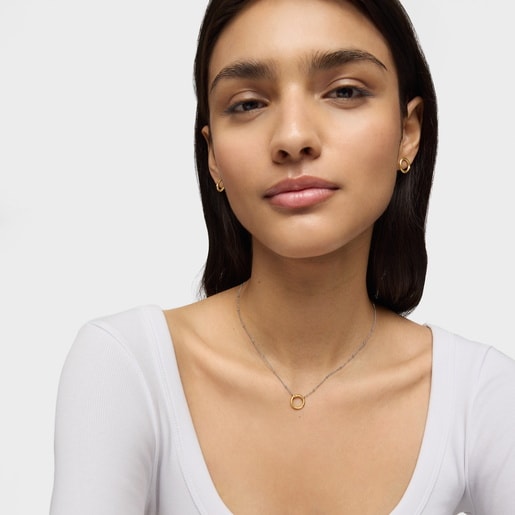 Tous Collar corto de acero y anilla de oro Hold Oferta exclusiva