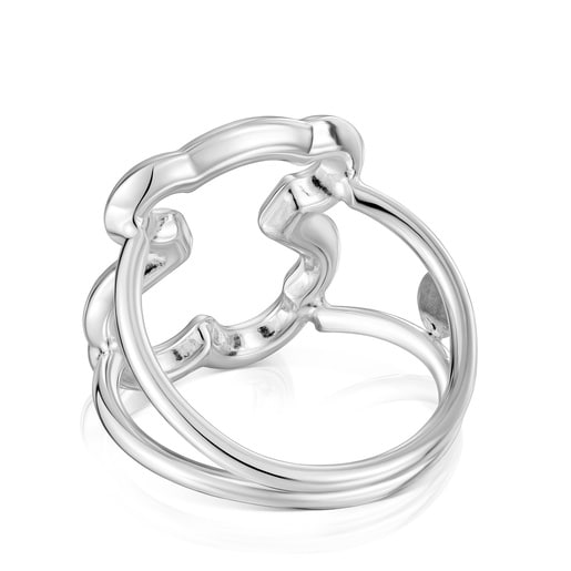 Tous Anillo de plata motivo silueta oso New Carrusel Rebajas baratas