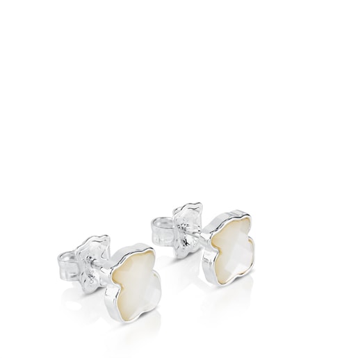 Tous Pendientes de plata y nácar facetado motivo oso TOUS Color Promoción por tiempo limitado