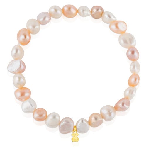 Tous Pulsera de oro y perlas cultivadas barrocas TOUS Pearls Oferta especial de fábrica