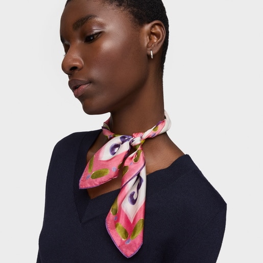 Tous Pañuelo cuadrado pequeño rosa TOUS Summer Daisies Envío internacional gratuito