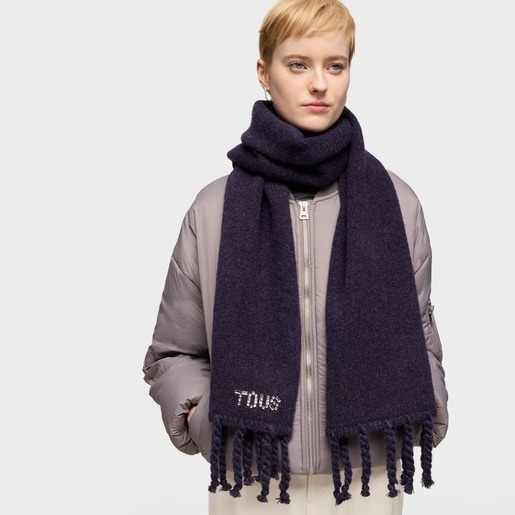 Tous Bufanda azul marino TOUS Crystal Ofertas de temporada