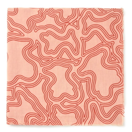 Tous Foulard naranja Kaos Mini Lines Outlet