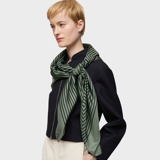 Tous Pañuelo cuadrado verde arcilla TOUS Maze Ofertas