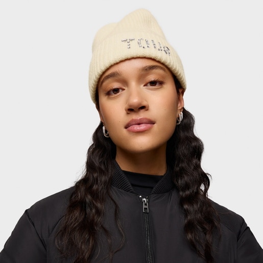 Tous Gorro beanie beige TOUS Crystal Rebajas baratas