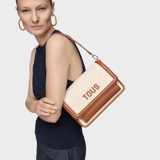 Tous Bandolera mediana camel Audree Canvas Envío internacional gratuito