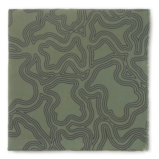 Tous Foulard caqui Kaos Mini Lines Último día