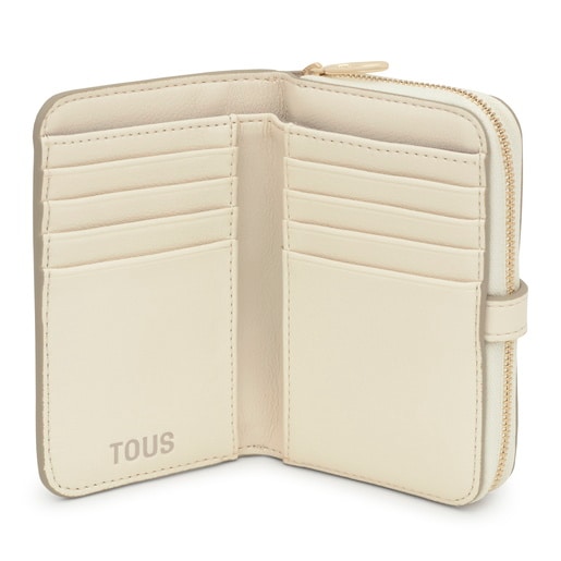 Tous Billetera beige TOUS Buckles Silhouette Oferta especial de fábrica