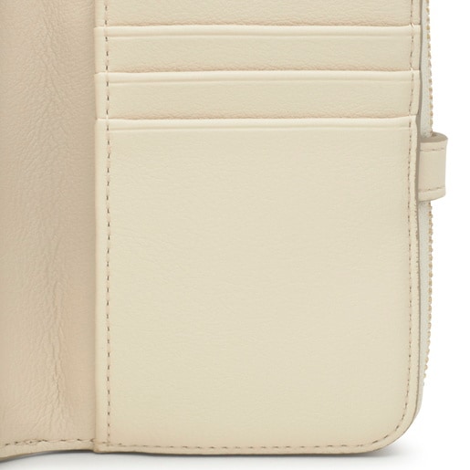 Tous Billetera beige TOUS Buckles Silhouette Oferta especial de fábrica